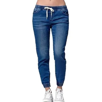 denim jogger pants womens