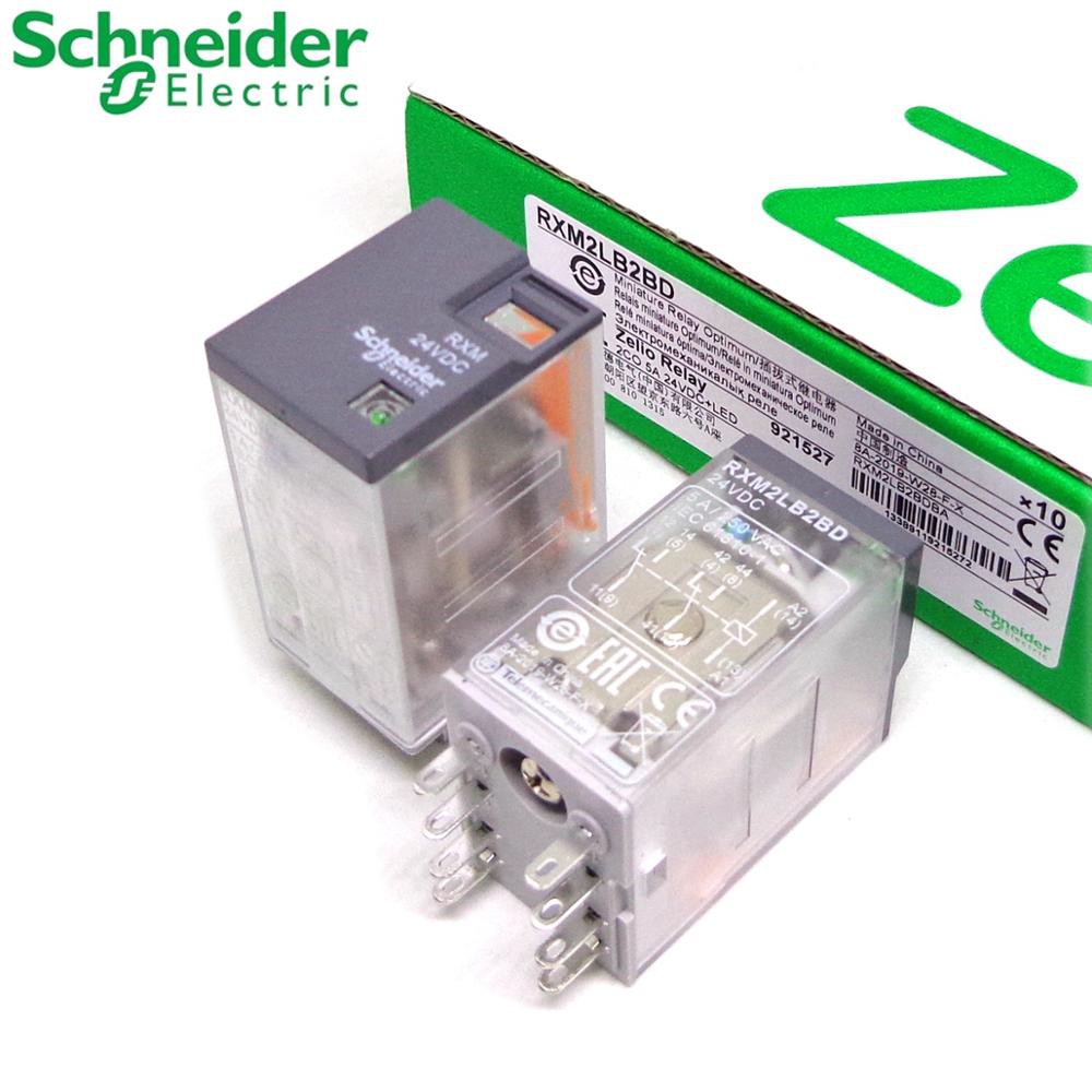 RƠ LE RELAY TRUNG GIAN Schneider RXM2LB2BD DC24V 8 chân nhỏ