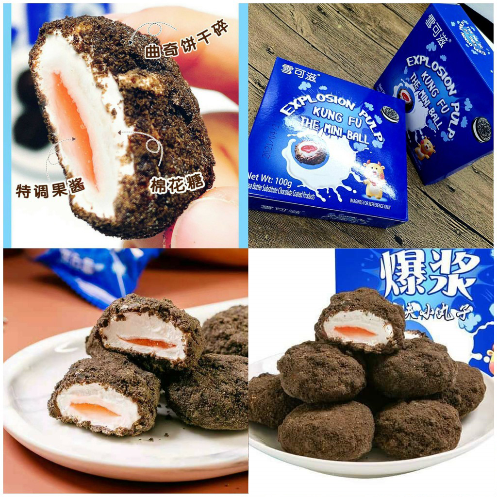 BÁNH Bi phủ Oreo nhân đôi sữa tan chảy giòn rụm & socola. 1 hộp 208g được bọc trong 1 túi bé xinh rất VSATTP nhé- sản phẩm đang hottrend làm mưa làm gió trên thị trường