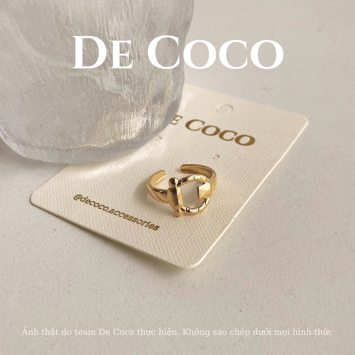 [KHÔNG ĐEN GỈ] Nhẫn titanitum Oxy De Coco