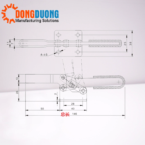 Kẹp chuyển đổi GH201C cam kẹp nhanh 201C