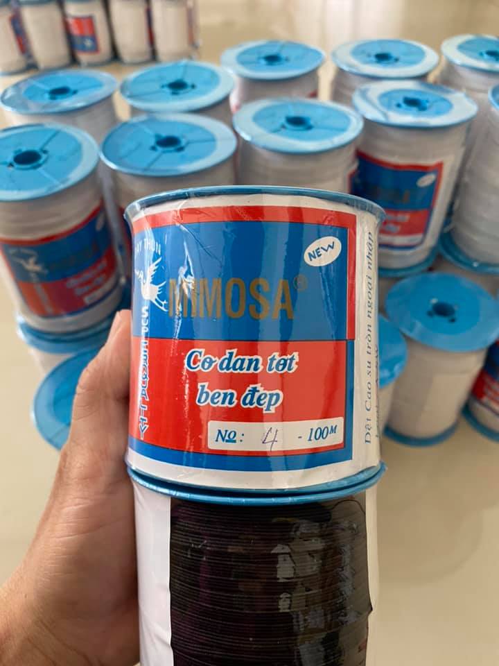[HCM]Dây Thun Dệt Bản Số 4 Màu Đen - size 3li 100 mét.