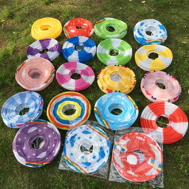 [Hoàn Tiền 10%]Lồng Đèn Khinh Khí Cầu Giấy Đk 30 Cm