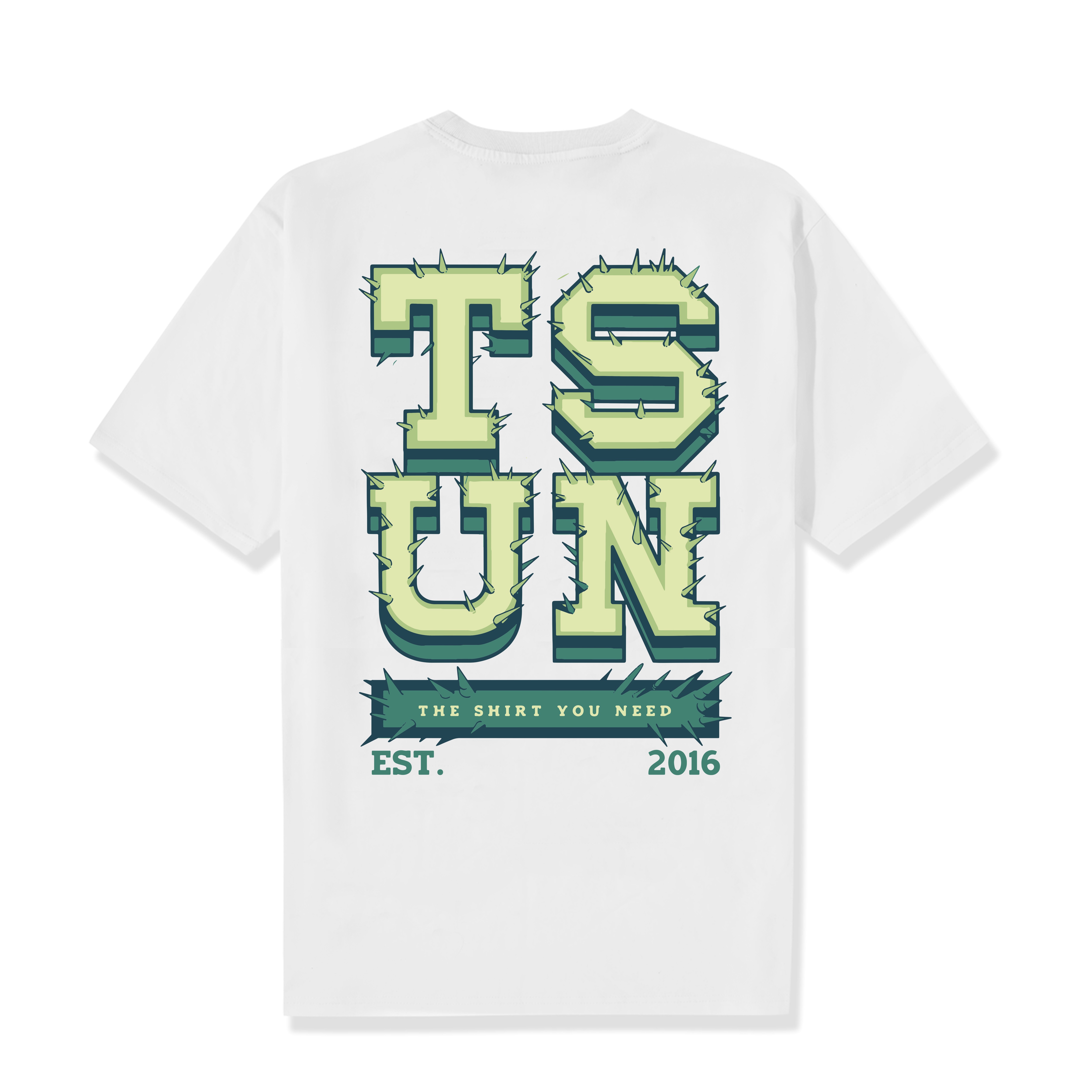 Áo thun TSUN Cactus Tee - White unisex nam nữ