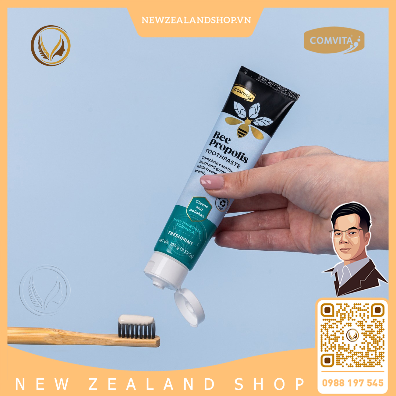 Kem đánh răng keo ong Comvita Bee Propolis Toothpaste 100g