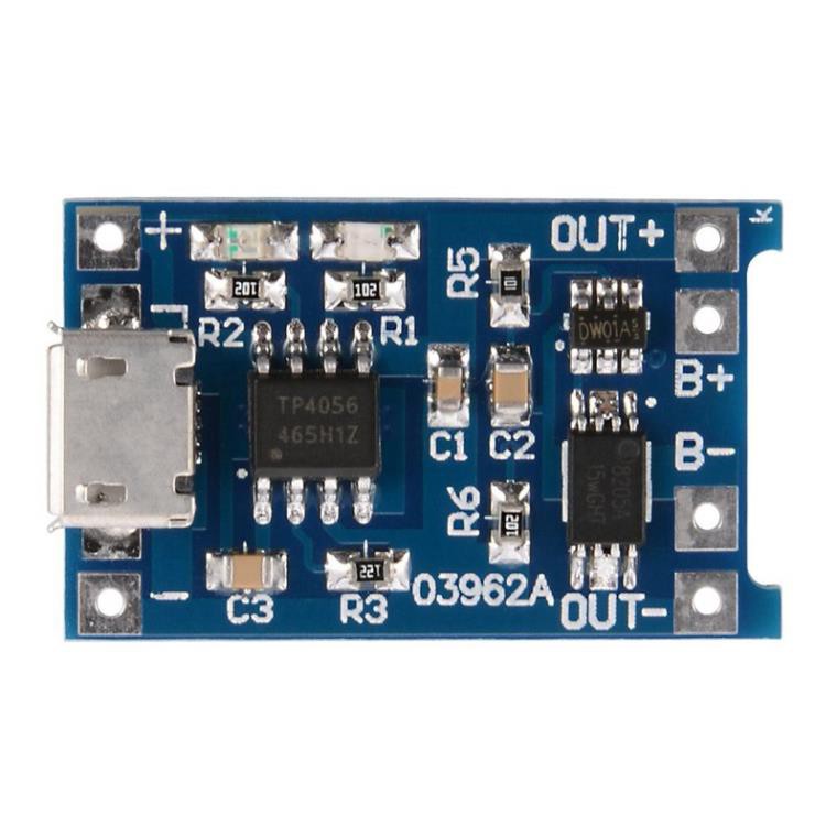 Mô Đun Sạc Pin 1A 5V TP4056 MicroUSB (Mạch Sạc Pin 1S)