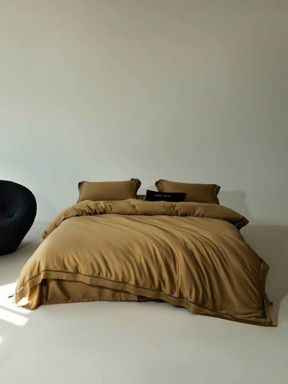 Set 4 món vỏ chăn ga gối lụa tencel mark- cross- tencel 100s cao cấp nhập khẩu chính hãng