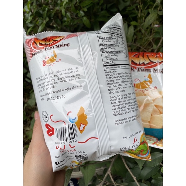 Bim bim snack Tôm Miếng 35g