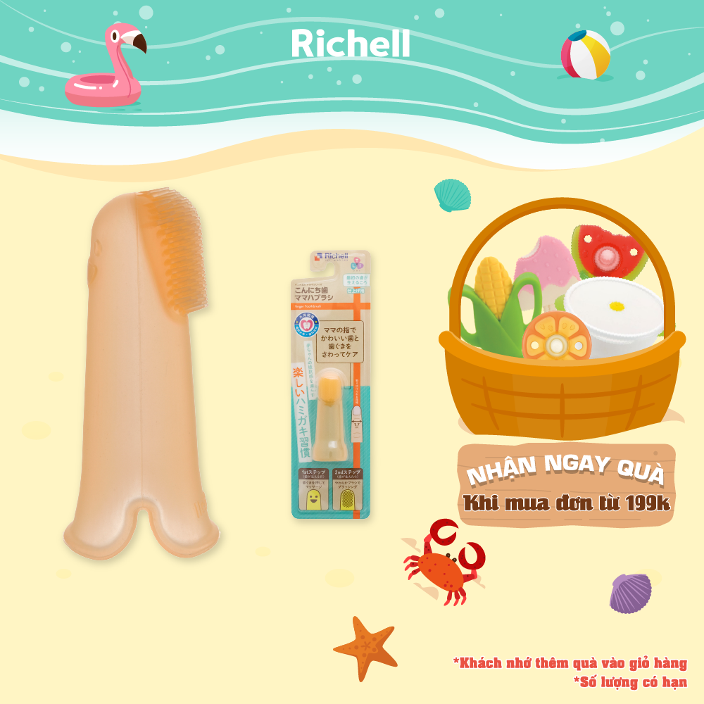 Rơ lưỡi silicone RICHELL vệ sinh miệng cho bé | Baby