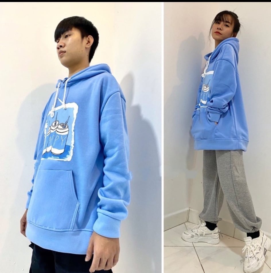 Áo hoodie họa tiết 3 lon nước ( trọng lượng từ 40kg đến 65kg )