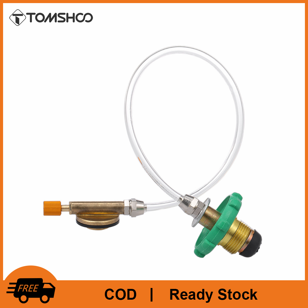 TOMSHOO Camping Stove Propane Refill Adapter Flat Cylinder Tank Coupler Bottle Adapter