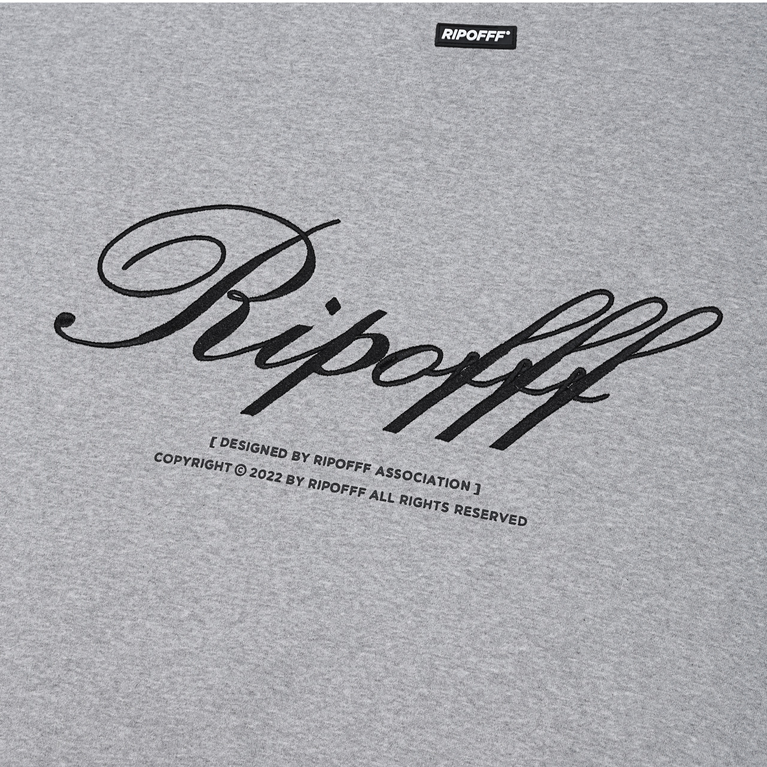 RIPOFFF Logo Sweater 2.0 - Grey (Áo Sweater tay dài nỉ bông)