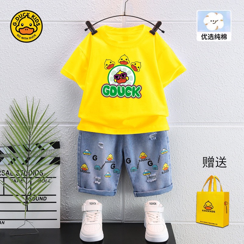 Quần short jean cho bé họa tiết thêu nổi sịn sò - hàng quảng châu cao cấp