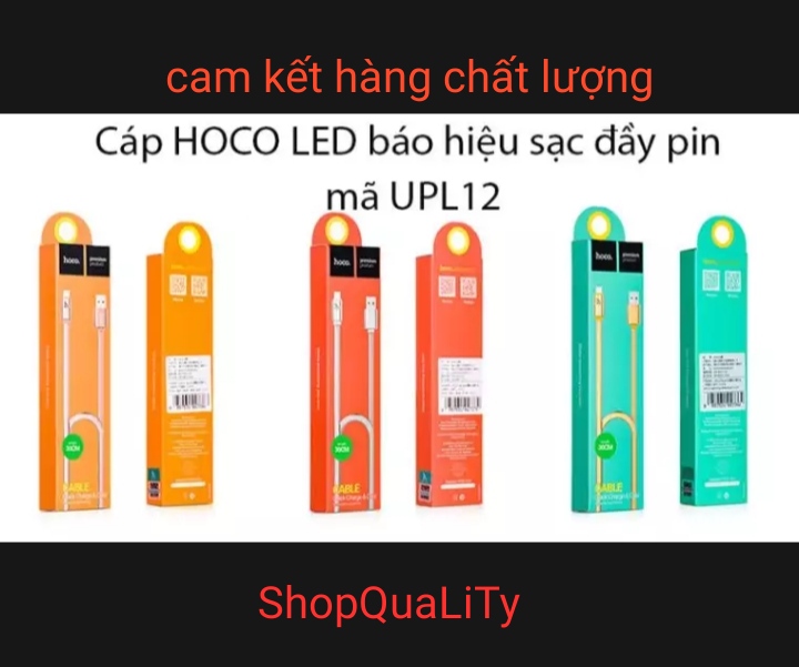 Cáp sạc hoco UPL12 micro.1m2.có báo đèn khi sạc.