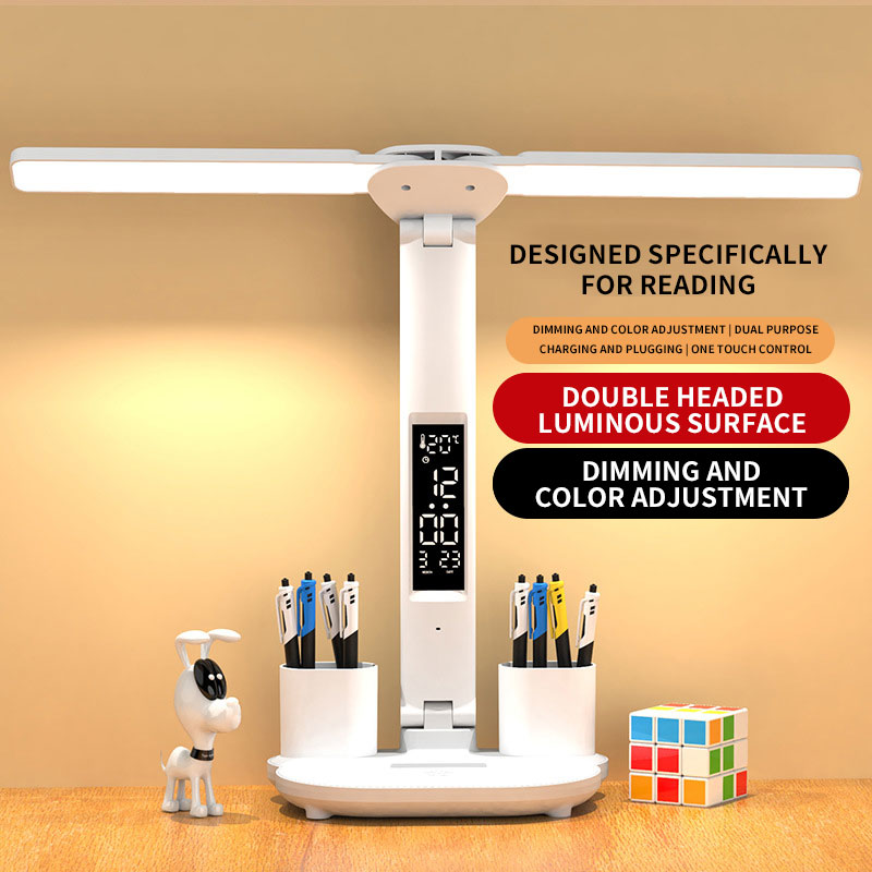 Hàng có sẵn Bàn đèn bàn Đèn bàn 3 Màu cảm ứng mờ Đèn Bắc Âu Bàn ánh sáng Đại học Ký túc xá Đèn phòng ngủ Đèn bàn hiện đại Đèn bảo vệ mắt Đèn bàn làm việc và học tập