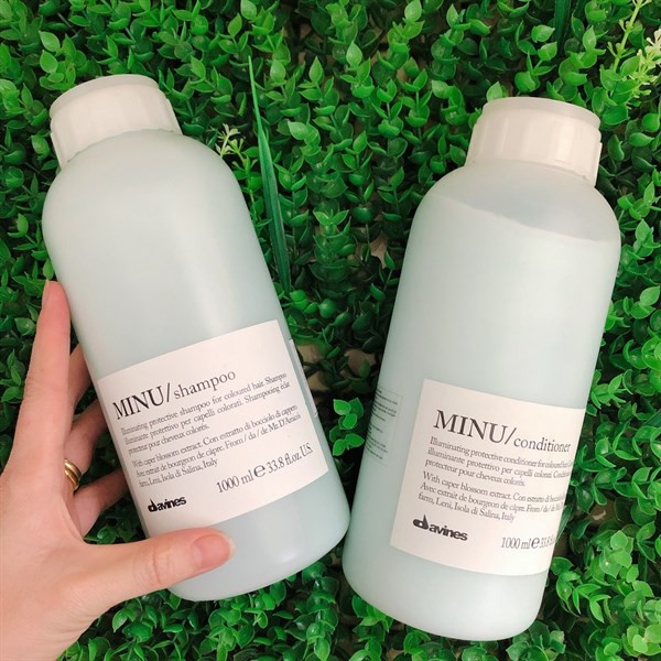 Davines Minu Shampoo & Conditioner Set for Colored Hair Shampoo & Conditioner 1000ml