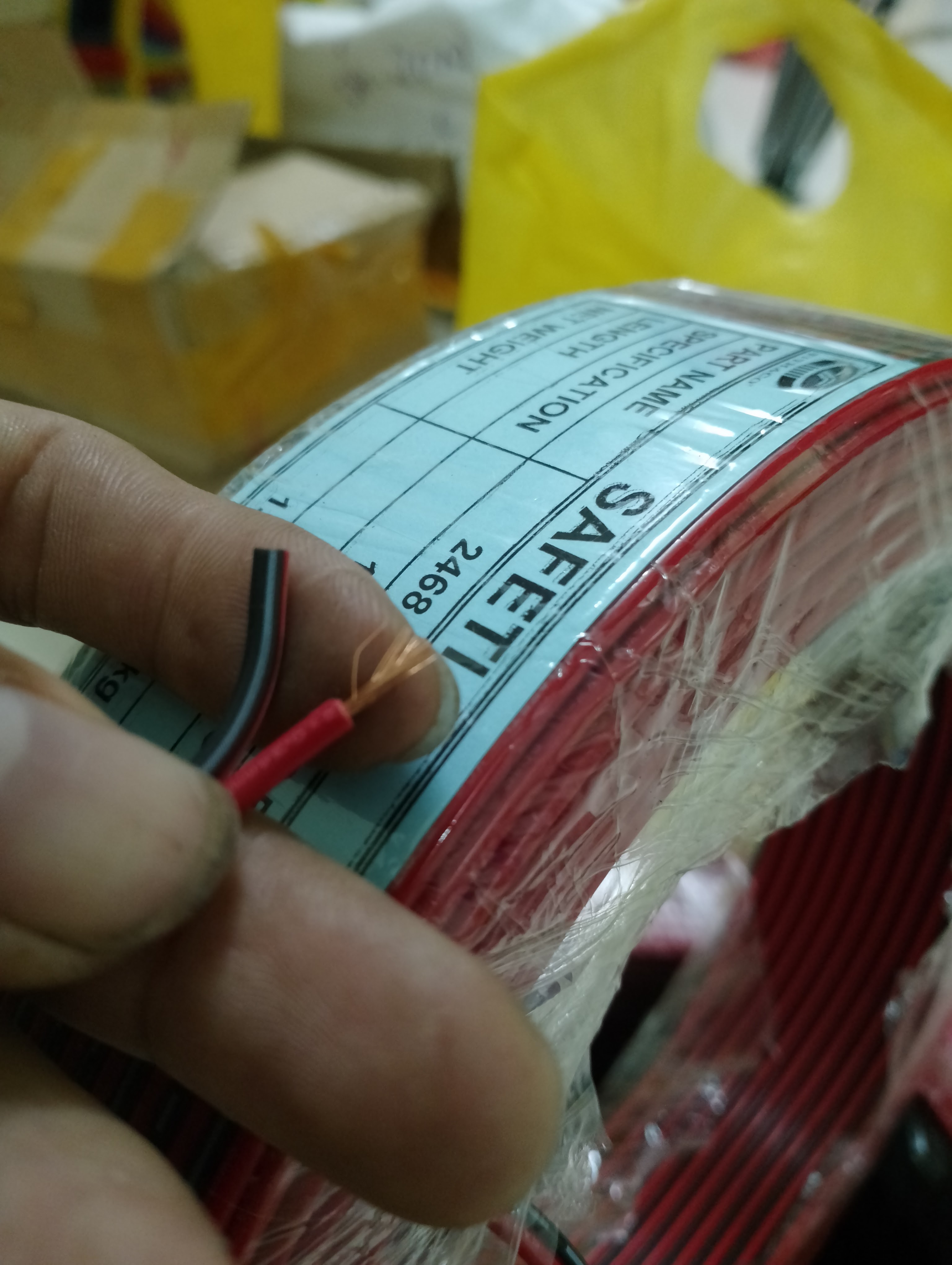 Dây điện đôi đỏ đen cuộn 100m 22awg