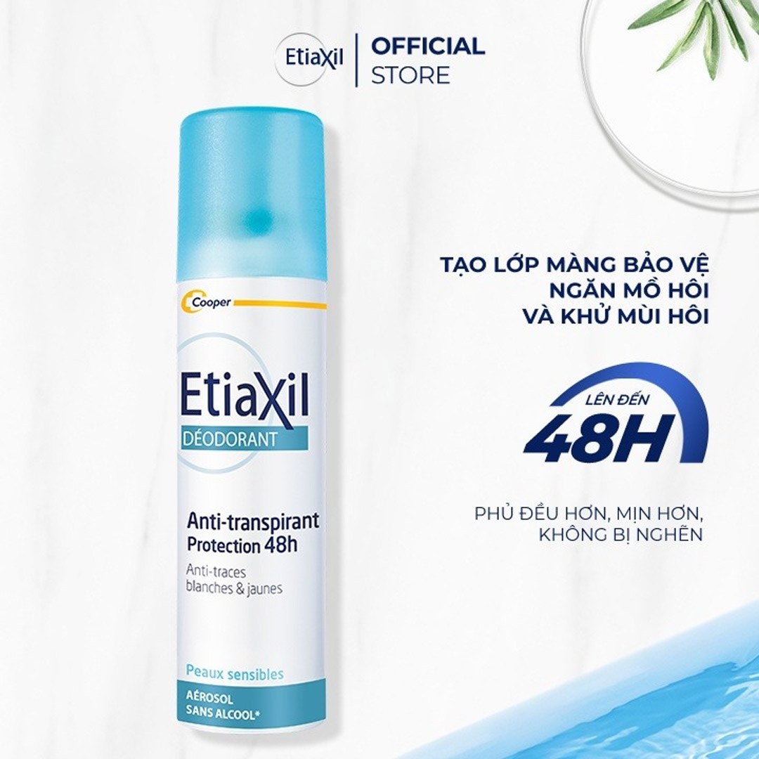 Xịt khử mùi hôi chân và ngăn mồ hôi dành cho chân 48h etiaxil 100ml xịt chân etiaxil