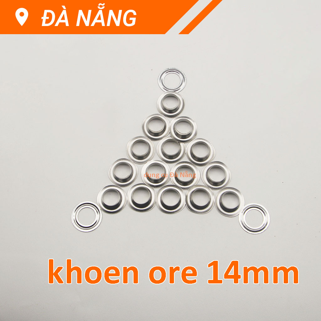 Khoen Ore 14mm Túi 100 Cặp Chuyên Bấm Bạt - Khoen Mắt Cáo Kim Loại Tròn Dập Bạt Quảng Cáo Rèm Cửa Cao Cấp