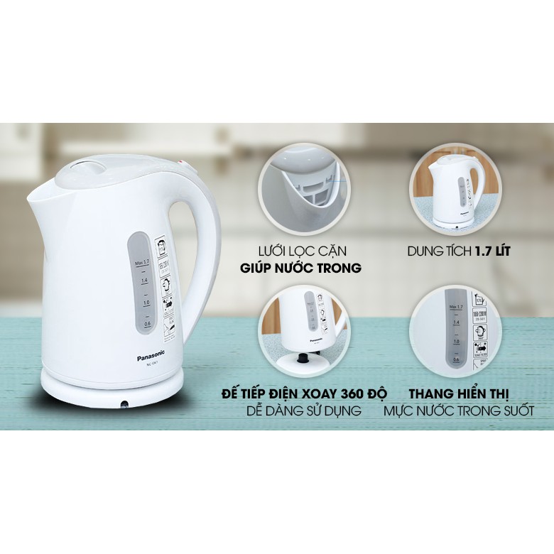 [HCM]Bình siêu tốc Panasonic 1.7 lít NDST055