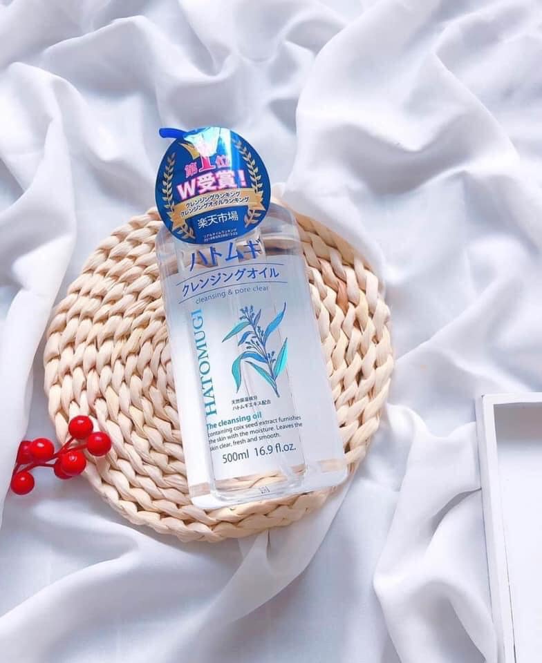 Dầu tẩy trang ý dĩ Hatamugi chai 500ml