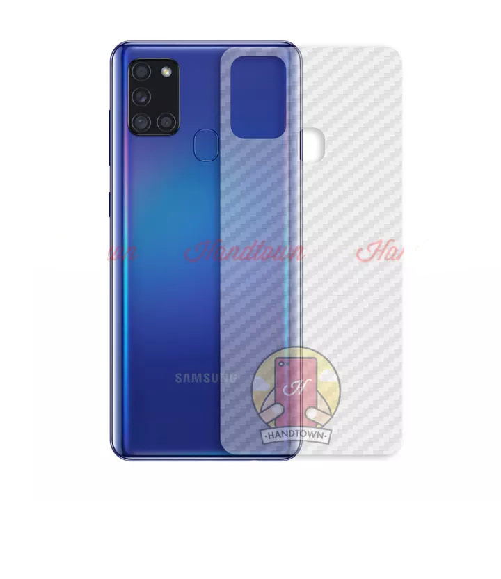 Bộ 3 tấm dán lưng mặt sau vân carbon 3D cho điện thoại Samsung Galaxy A21s