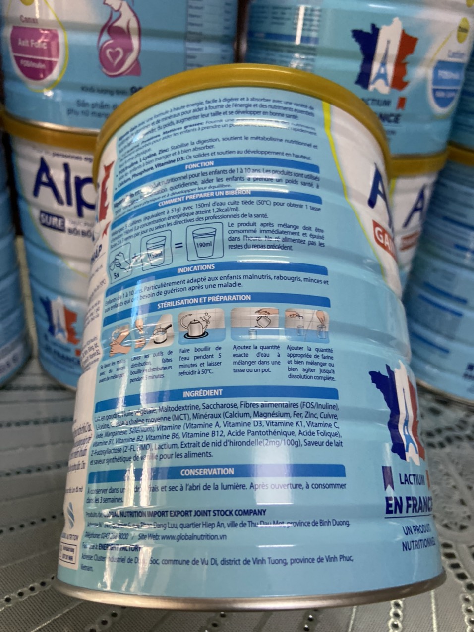 (Date mới) Sữa Alponte Gain 0+ 1+ 800g