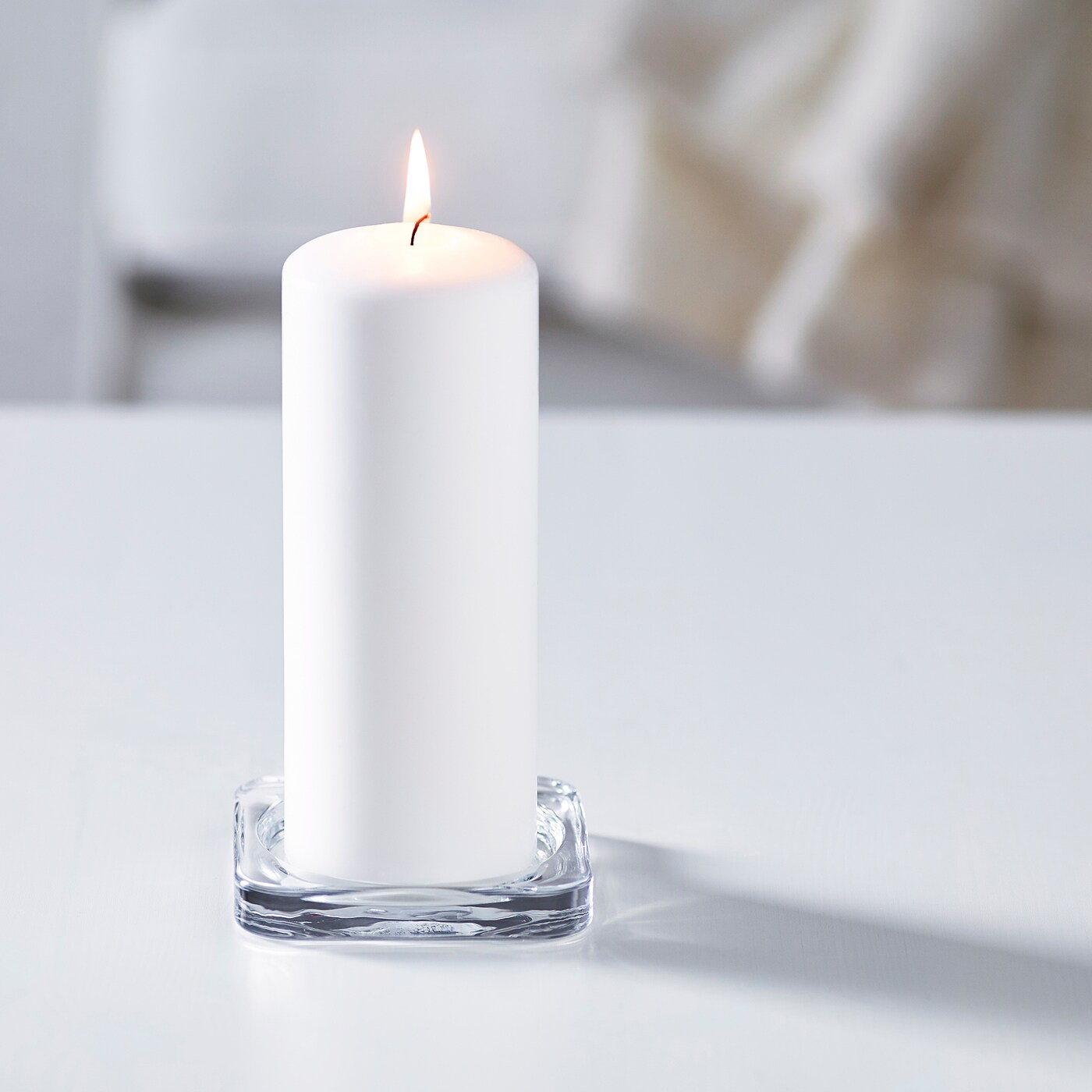 Đĩa nến thủy tinh GLASIG IKEA 10x10cm