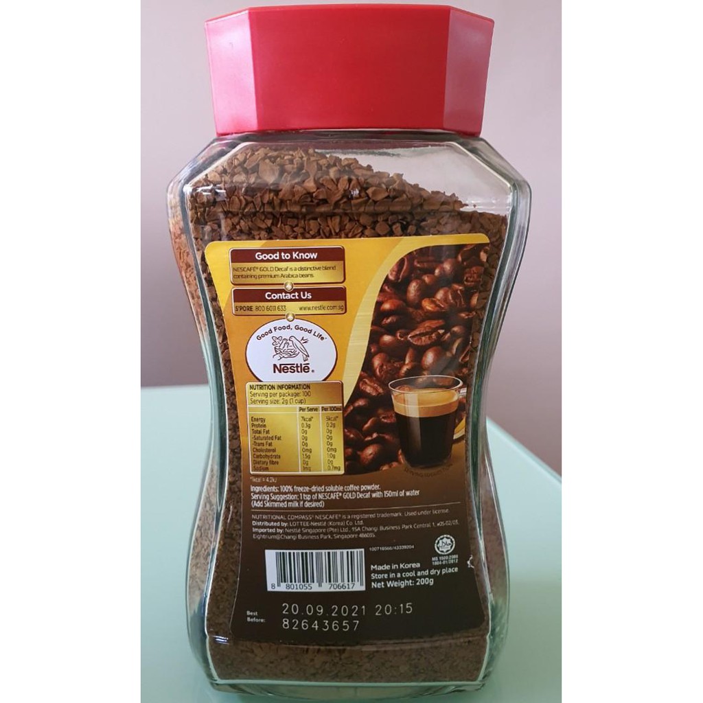 Cà phê Decaf hiệu Nescafe Gold Decaf 200g