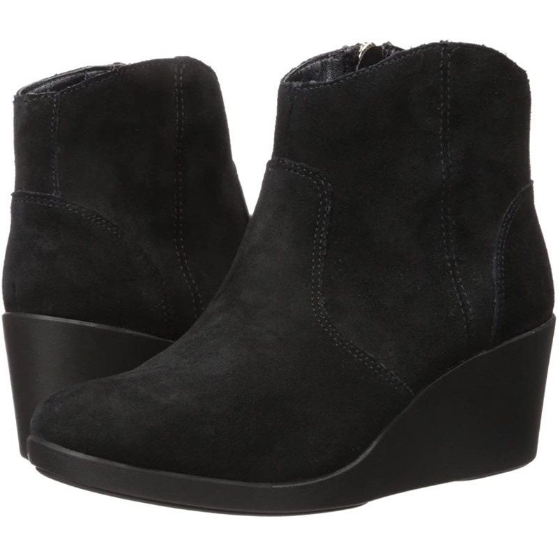 [Chính hãng] Crocs - Giày bốt da thời trang Leigh suede wedge bootie
