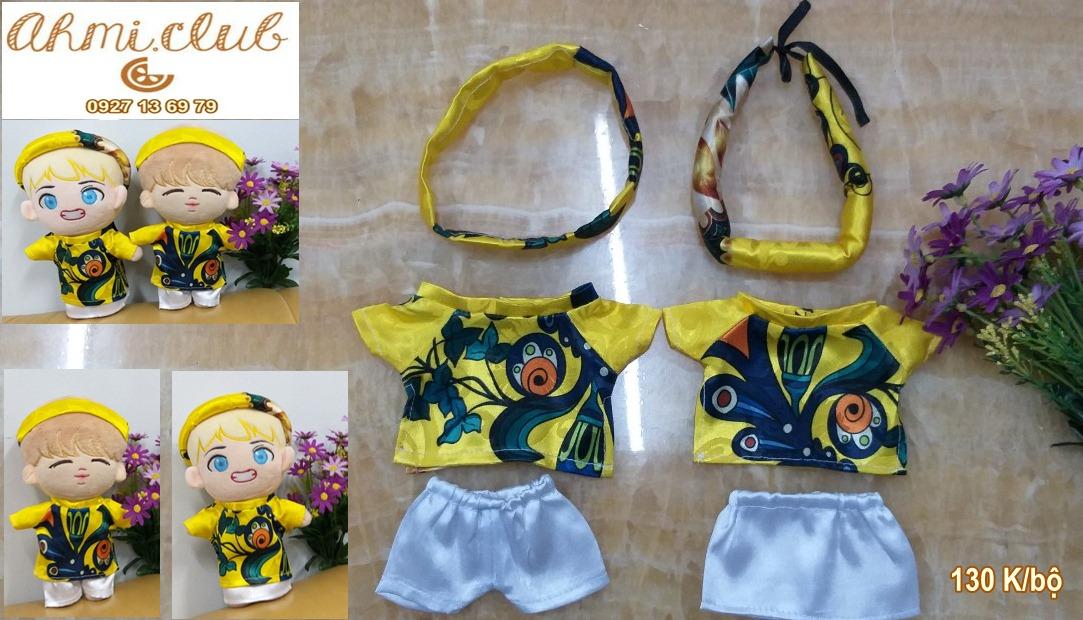 Outfit doll 20 kpop áo dài gấm vàng