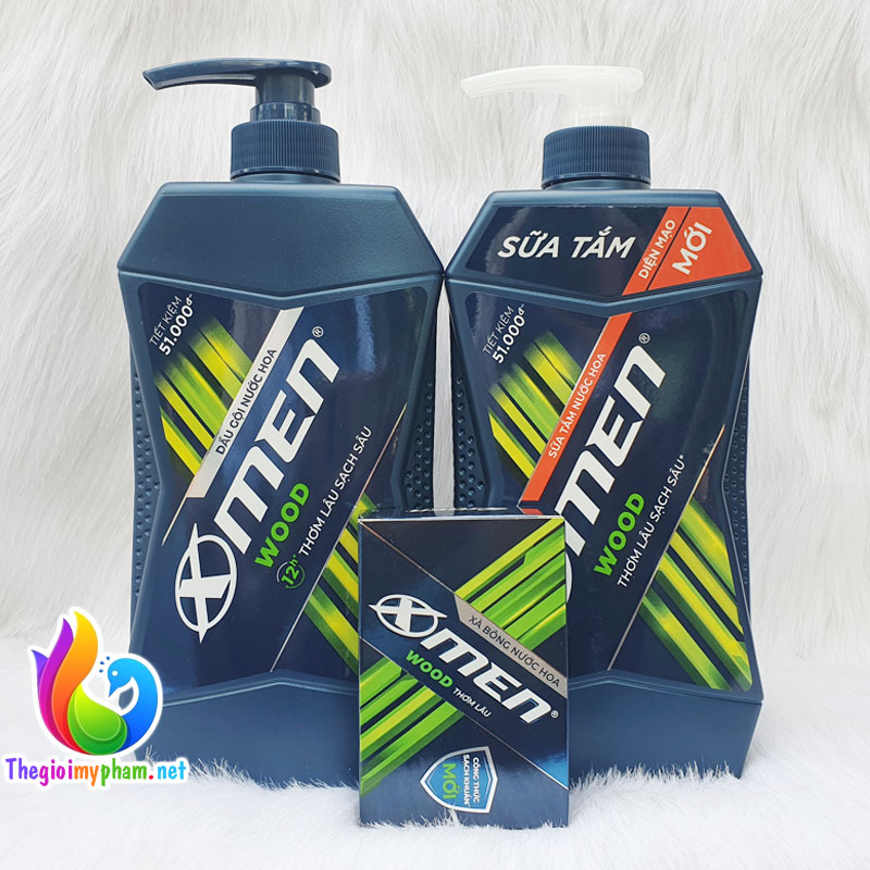 Combo Dầu Gội XMen Wood 650g + Sữa Tắm Xmen Wood 650g - Tặng 1 Xà Bông Cục 90g