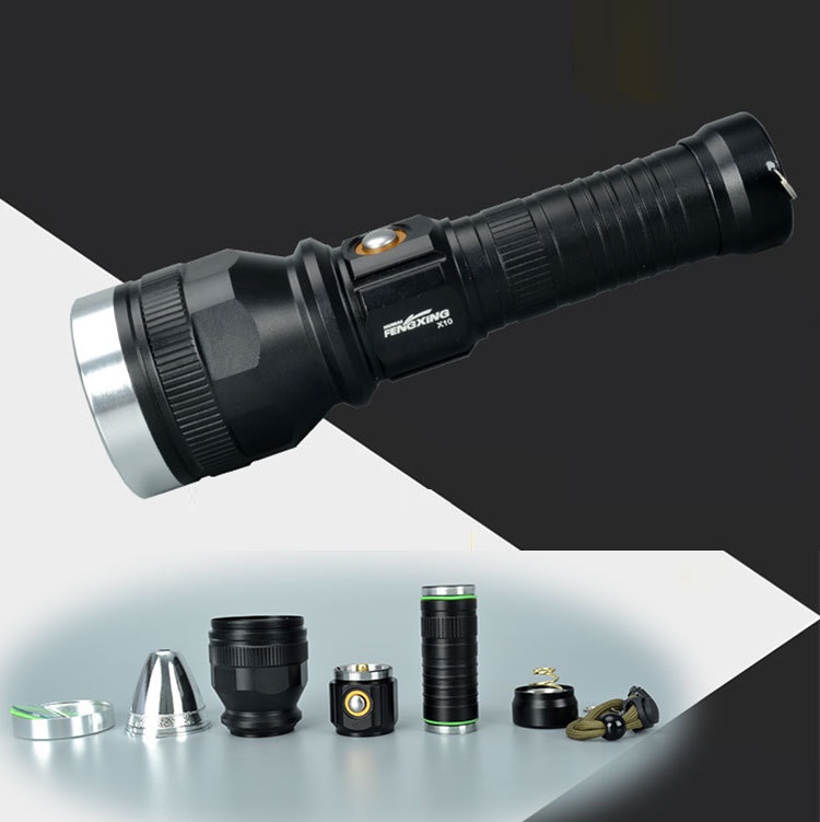 HN6 X10 . Super bright hard metal hand-held flashlight