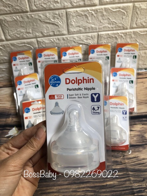 Núm Ty Siêu Mềm Cổ Rộng Dolphin