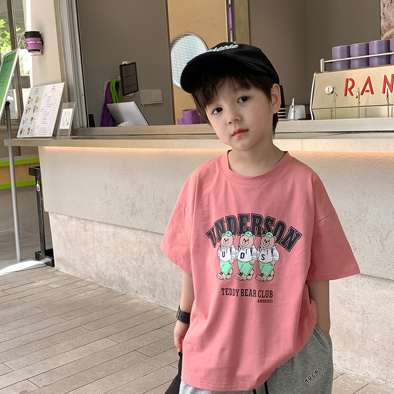 Áo thun cộc tay bé trai AMBB Áo pull trẻ em size đai kunkid