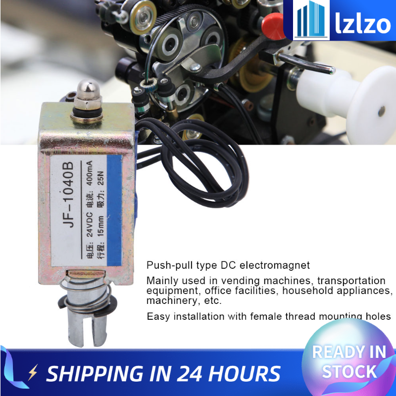 JF-1040B 25N 24V Solenoid Electromagne DC Electromagnet Push-Pull Type Solenoid Solenoid Electromagne Electromagnet 15mm Stroke