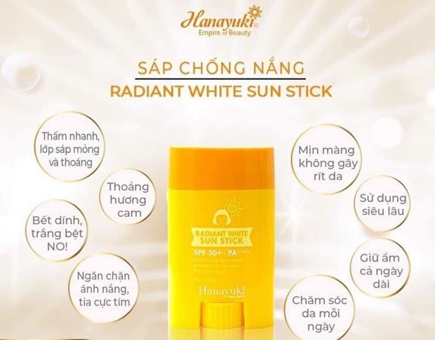 Hanayuki Sáp chống nắng thanh lăn 22g