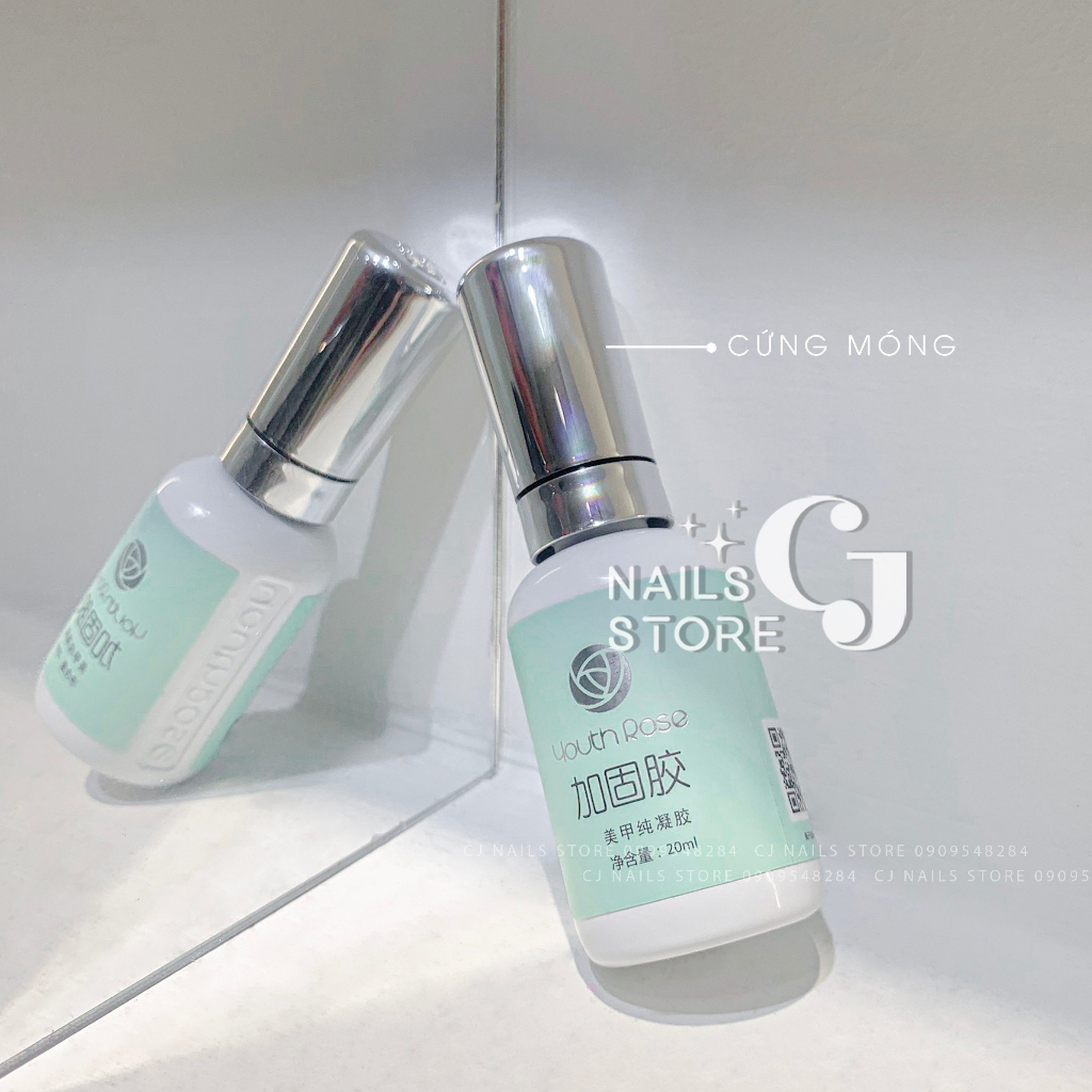 {CJ Nails Store} Cứng móng hoa hồng chai lơn (20ml)