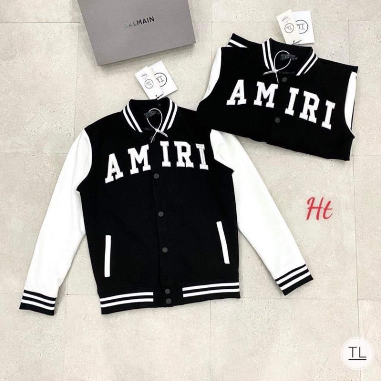 [FREESHIP] Áo nỉ bomber phối tay trắng AMIRI Ht
