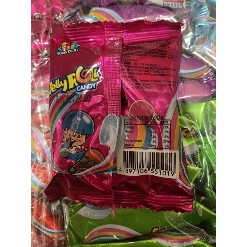 Kẹo Cuộn Trái Cây Jelly Roll Candy ( Túi 30Gói)