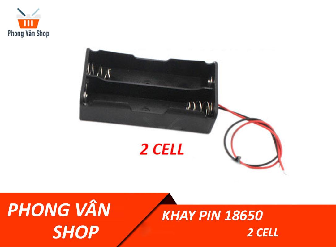 Khay đựng pin nối tiếp 18650 1-2-3-4 cell pin - Phong Vân Shop