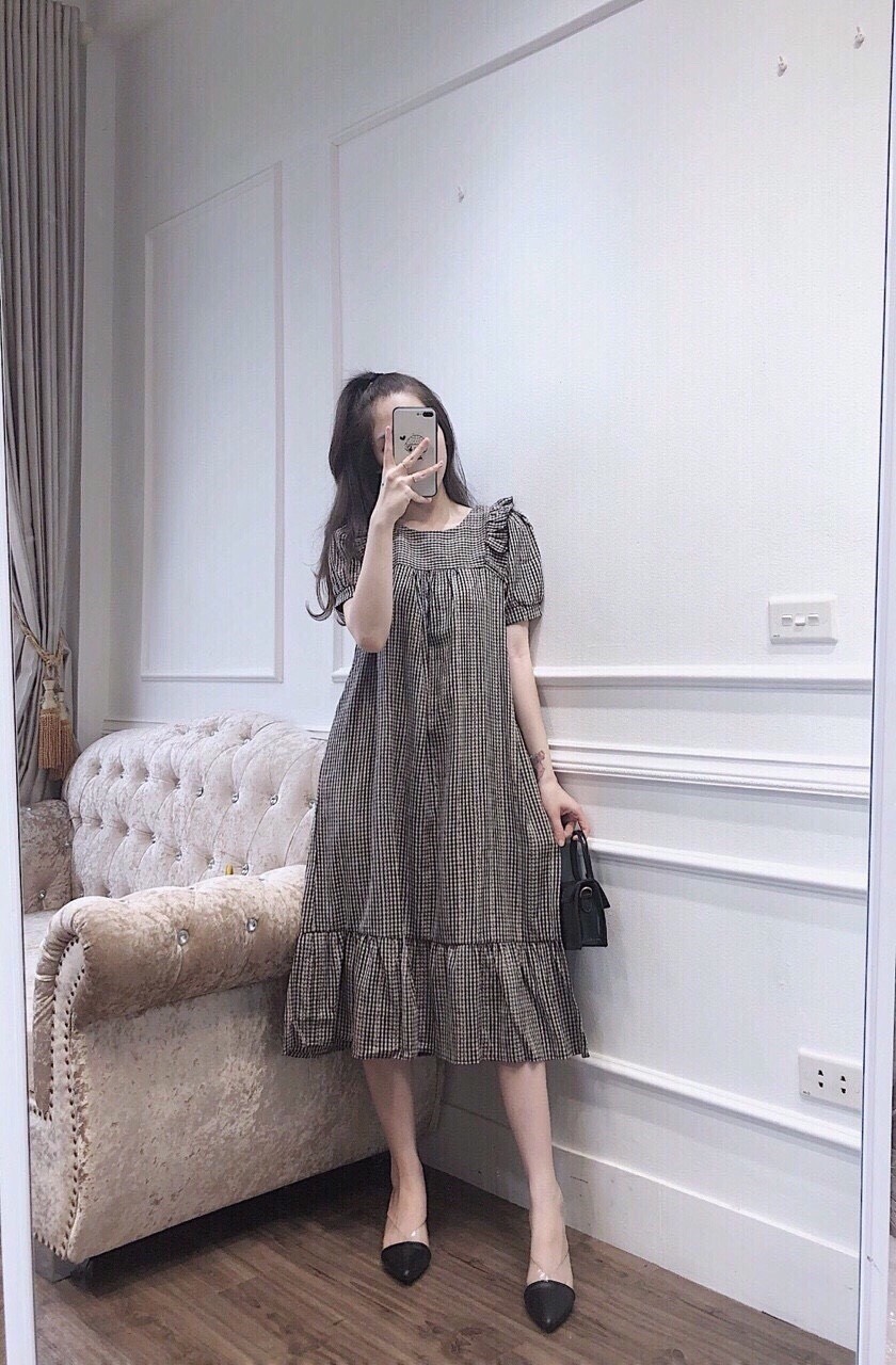 Váy bầu đẹp công sở dáng dài giá rẻ