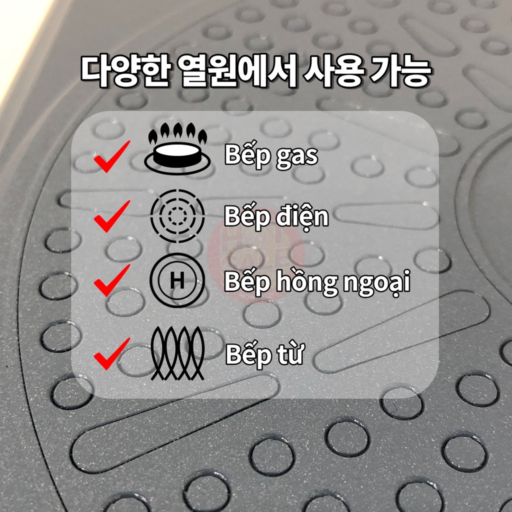 [Hàng chính hãng] Chảo vuông vân đá đáy từ Ceramic ECORAMIC Hàn Quốc
