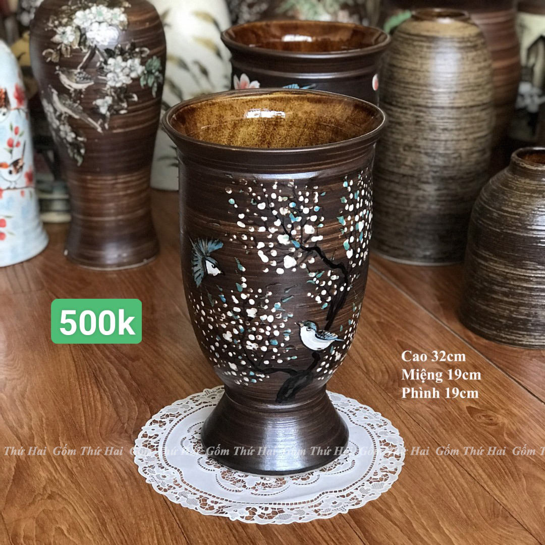 BT23 high grade rustic men bowl flower vase ceramic vase desktop decoration drawing pattern ceramic vase GTH