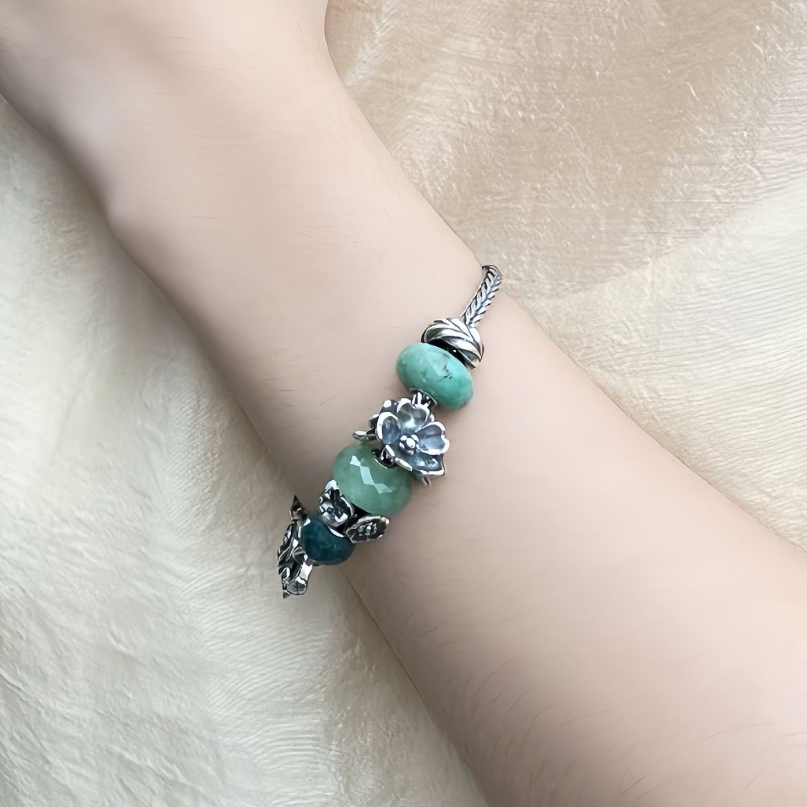 TROLLBEADS Đá Quý Tự Nhiên Emerald TSTBE-30002