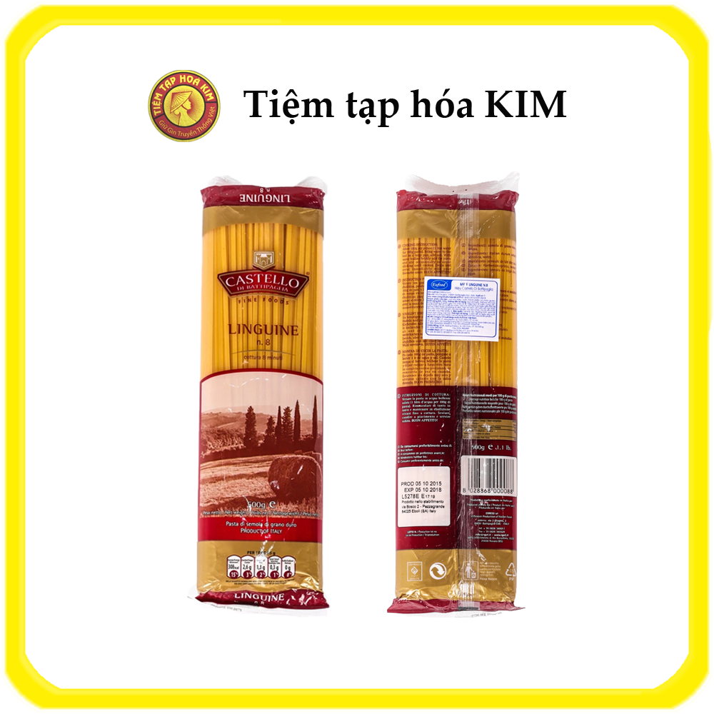 Sợi mì Ý Spaghetti Castello các loại gói 500g