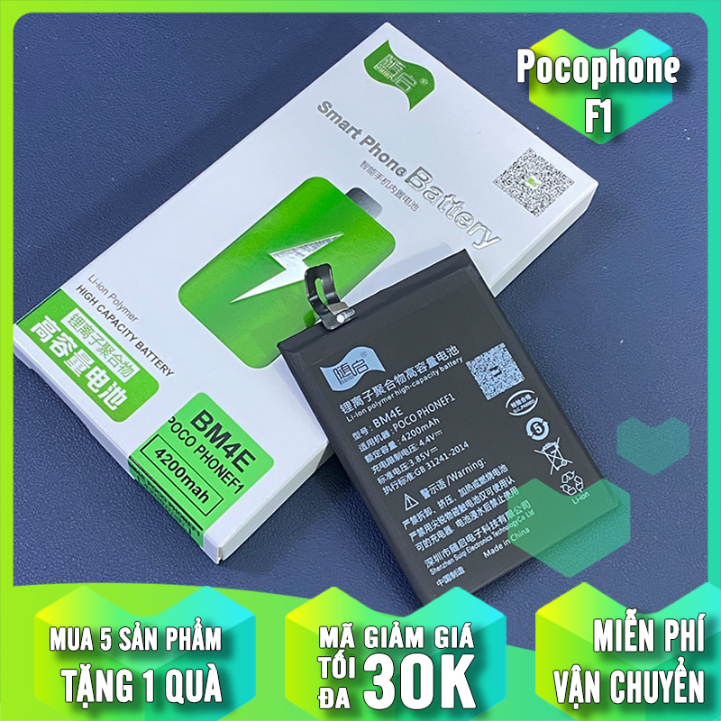 Pin Suiqi Li-ion thay thế cho Xiaomi Pocophone F1 (BM4E) 4200mAh