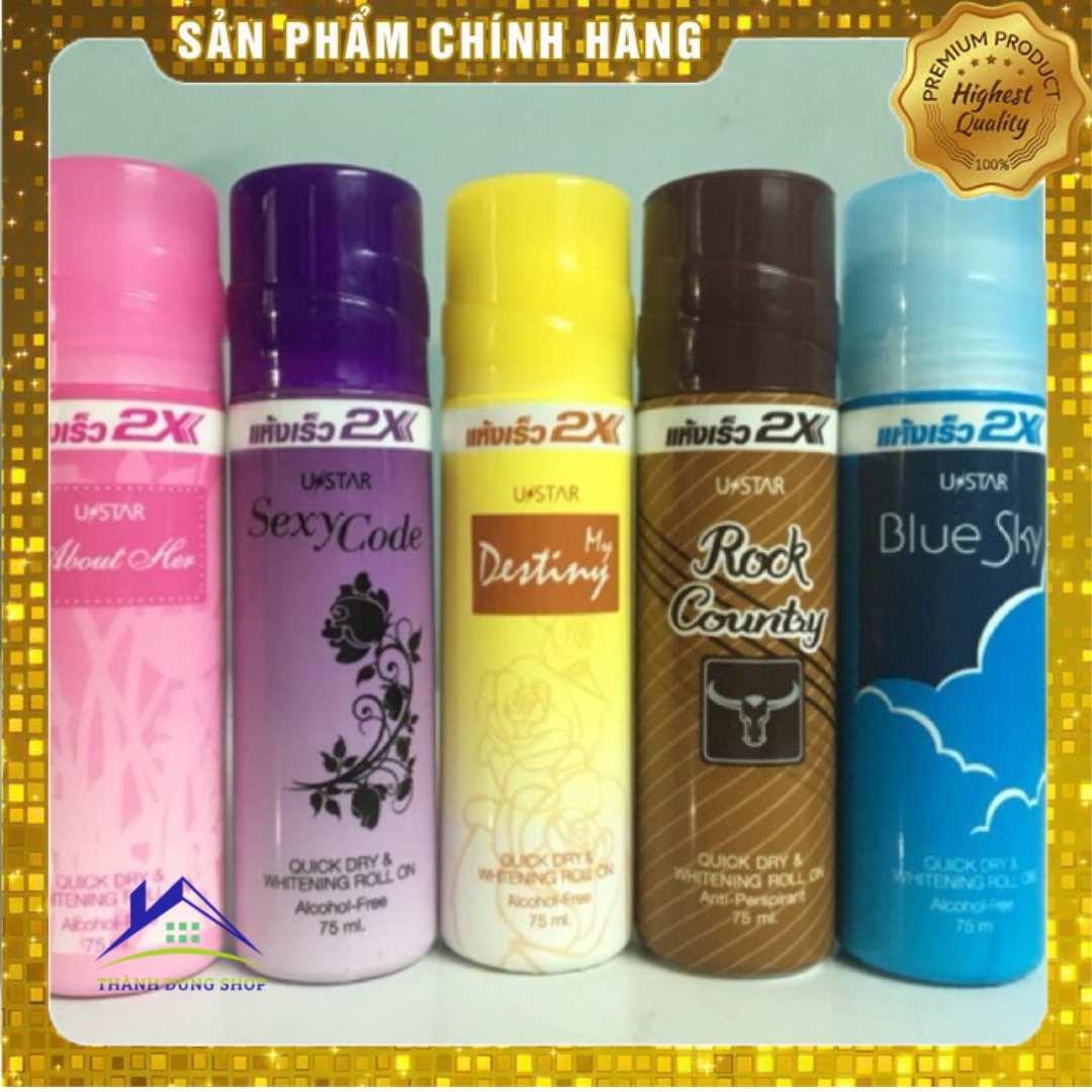 (Chính hãng 100%) Lăn Khử Mùi 2X Ustar Sexy Code 75ml