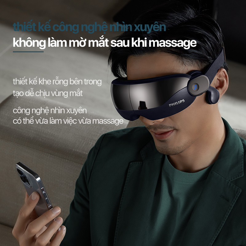PHILIPS Máy Massage Mắt 2702+Máy Massage Lưng 4501