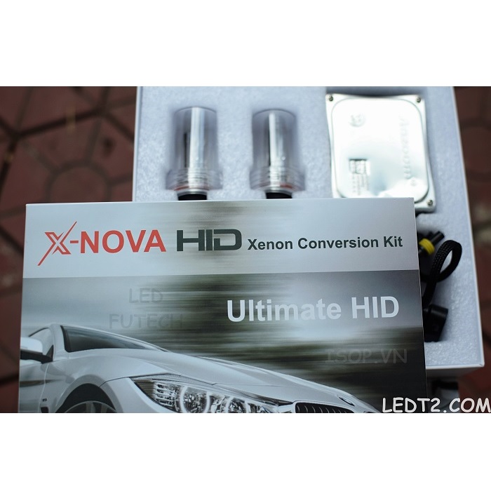 [LEDT2 ISOP] X-Nova HID Xenon Conversion Kit 55w CANBUS tăng sáng +500% [Số lượng: 1 cặp] [Bảo hành 2 năm]